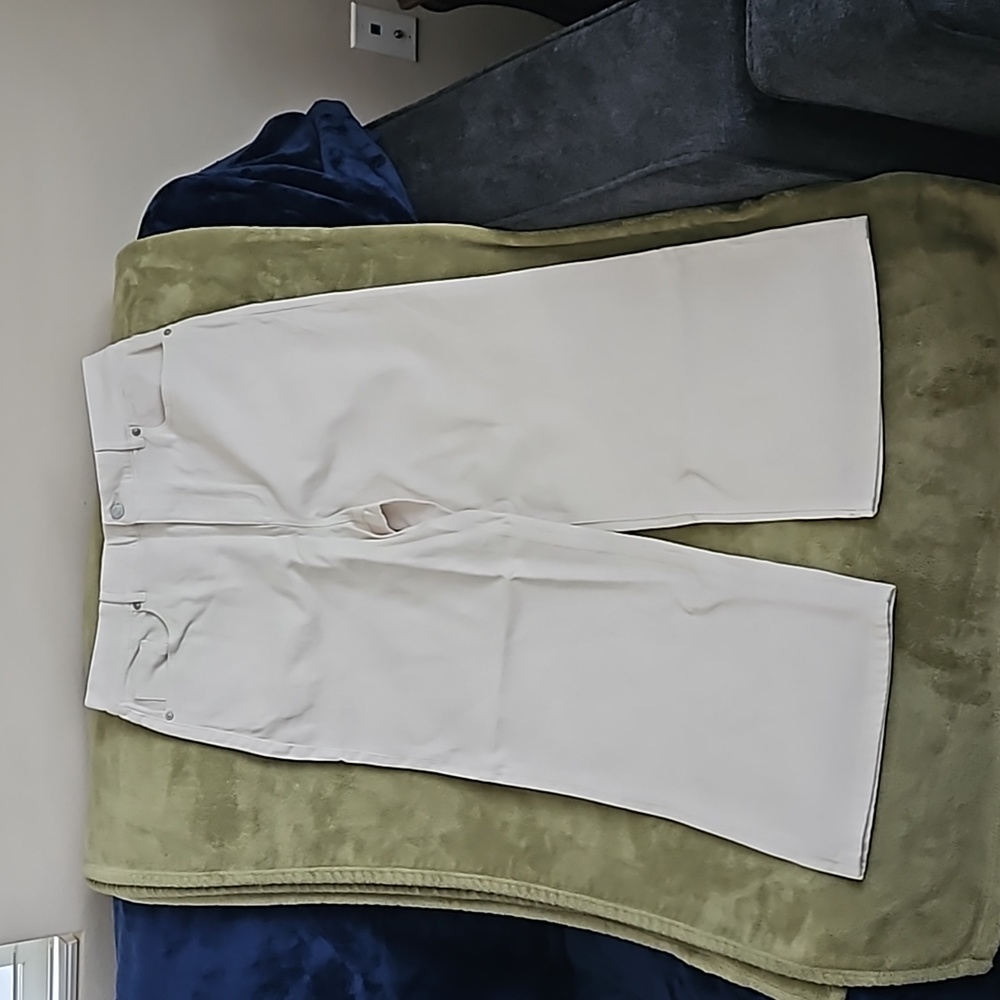 LOFT Cream Flare & Wide Leg Jeans